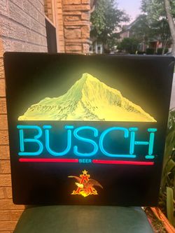 Bush Beer Sign lights up