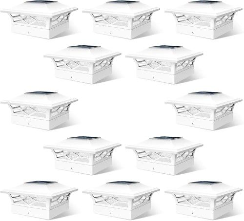 JOFIOS Solar Fence Post Lights 12 Pack