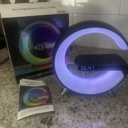 Smart LED Alarm Clock Sound Machine with Wireless Charging – Color Changing Wake Light – MOVING OUT SALE