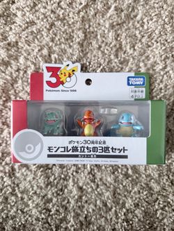Takara Tomy Pokémon 30th Anniversary Kanto Starter Figure Set