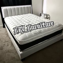New Queen Bed Frame With Mattress 