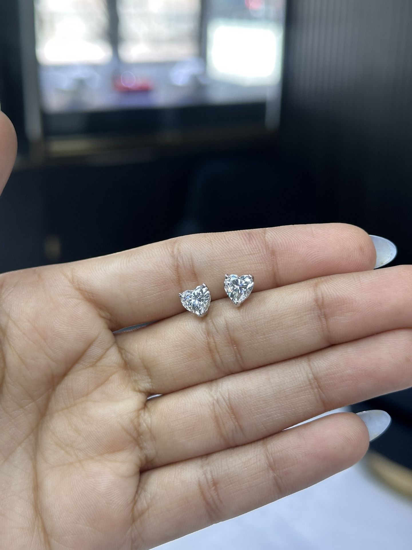 Diamond Heart Earrings 