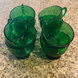 Set Of 8 Anchor hocking Punch Glasses