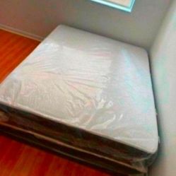 New FULL SIZE MATTRESS WITH BOX SPRING SET //COLCHON MATRIMONIALES NUEVO FULL BED 