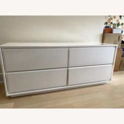 CB2 Low 4 Drawer dresser - Glossy White