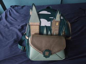 Harry Potter Golden Hogwarts Castle Mini Backpack by Loungefly
