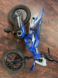 Blue kids yamaha bike