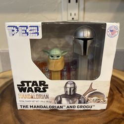 Star Wars Mandolorian And Child Pez Candy Made New