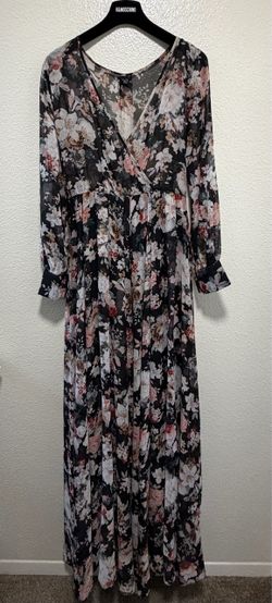 windsor floor length floral maxi sheer dress