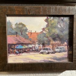 Small Original Vintage Geri Keary Painting 