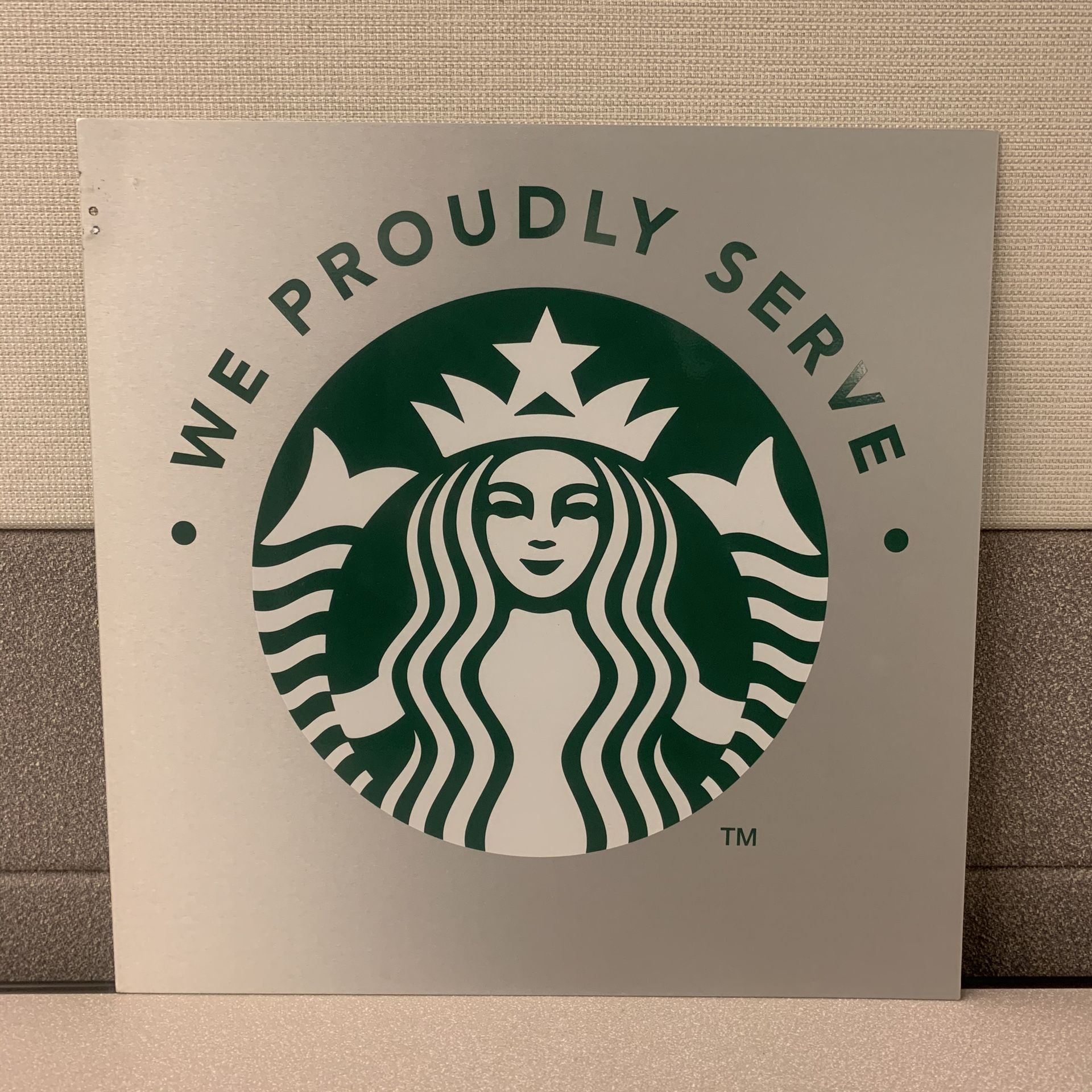 Starbucks sign Metal with mermaid logo