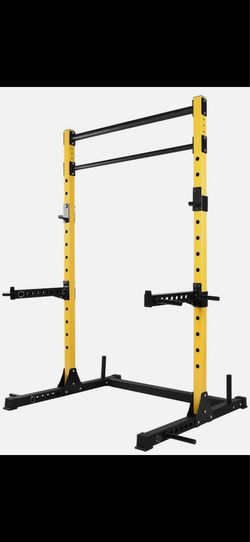 HULKFIT Pro Series 2.35 x 2.35 Power Squat Rack Stand with Pull Up Bar - Multi