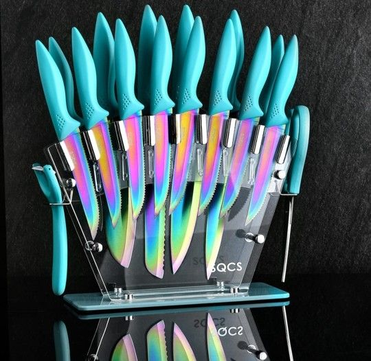 Handyman Is Offering A Discount On A Rainbow-Colored Knife Set