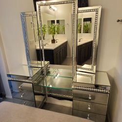 Beveled mirror Vanity.