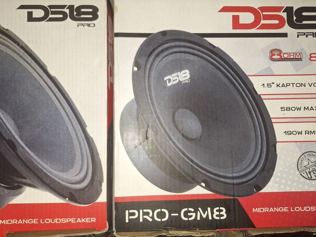 New Pair Of Ds18 8" Speakers