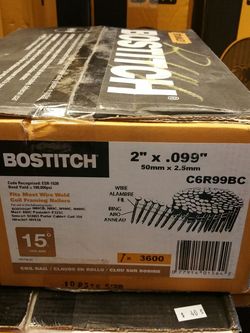 Bostitch 2" x .099 15° Metal Coil Nails