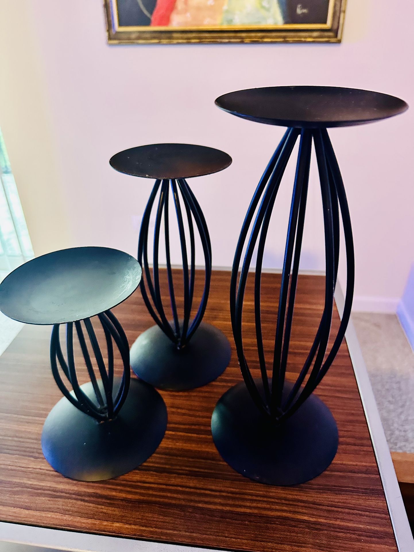 Candle Holder Set of 3 For Pillar Candles (Candles Not Included)