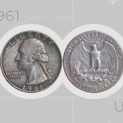 Rare Silver 1963 Washington Quarter - Error No Mint Mark -  VF