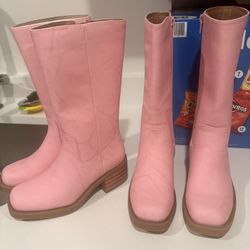 Pink Frye and Co. Kid Boots