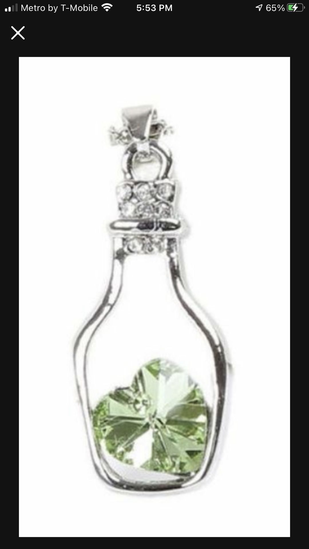 Gorgeous Champagne Bottle Charm On Tibetan Silver Necklace