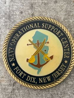 U.S. Navy Operational Support Center Fort Dix NJ Command Master Chief Challenge Coin