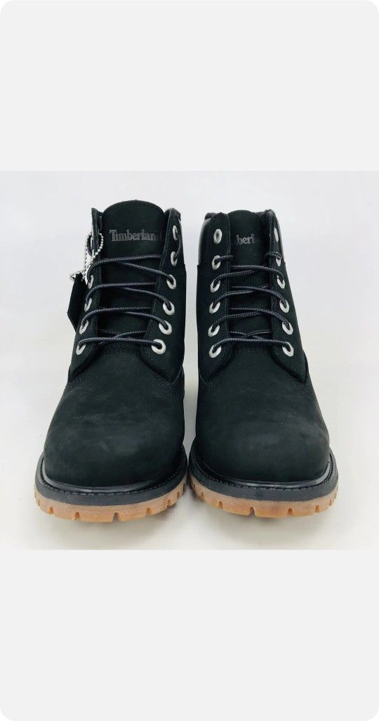 Timberland Premium 6 Inch Warm Collar Boots Black Women’s Size 8.5
