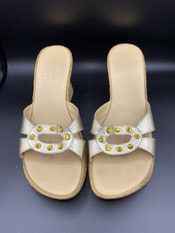 Wedge heels with rhinestone women’s size 10