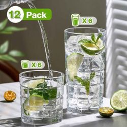 Brand New 12pc Drinking Glass Set