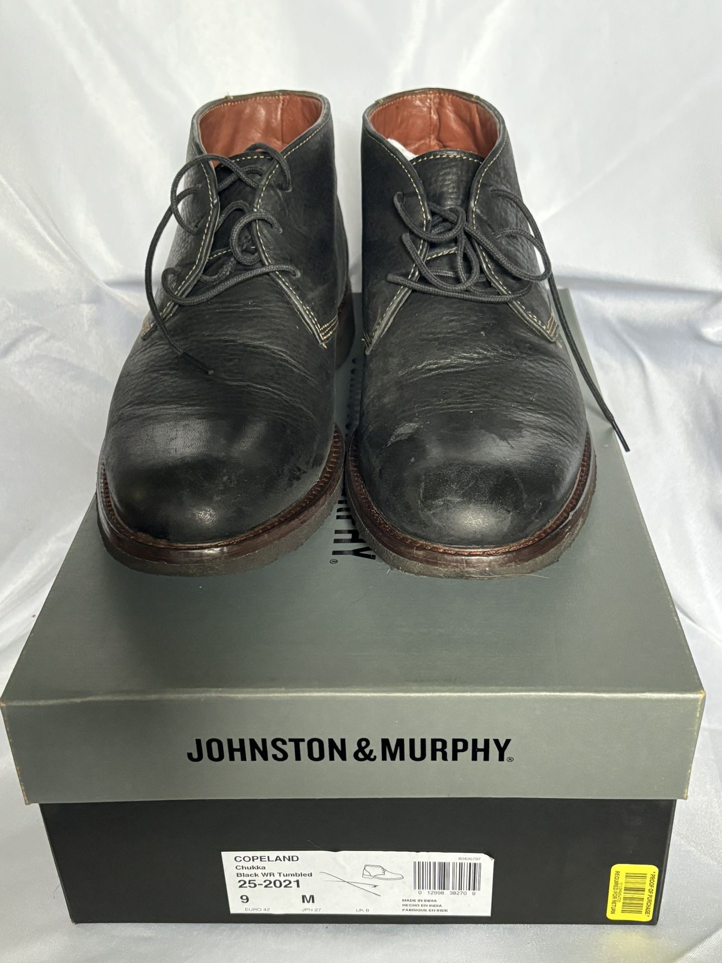 Johnston And Murphy Size 9 Black Boot