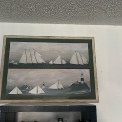 Lighthouse Ship Art