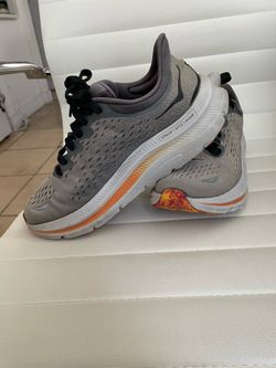 Hoka shoes, grey, size 8D