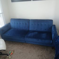 Vibrant Blue Futon