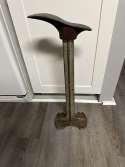 Vintage Cast Iron Cobbler Shoe Stand 24 Inches Tall