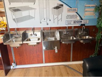 Hand Sink Stainless Steel wall mount for Restaurant NSF approved