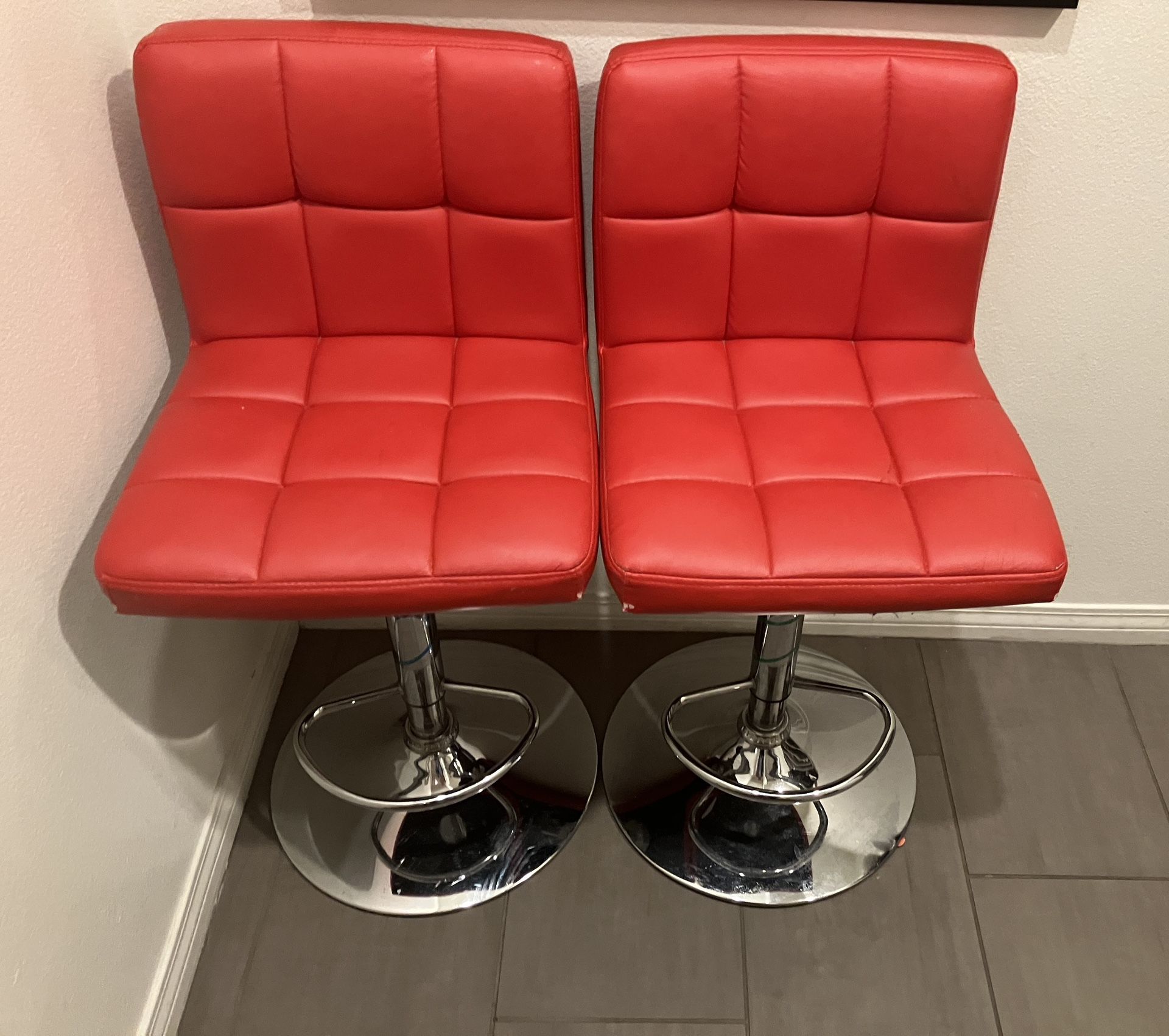 Red bar stools 