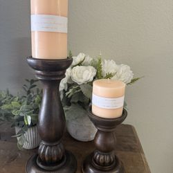 Candle Holders And Candles Set