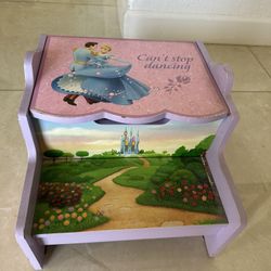 Disney princess step stool and storage