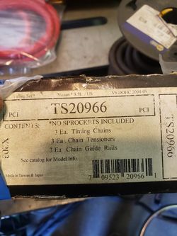 Timing set for nissan 3.5L v6 DOHC 2004 to 09
