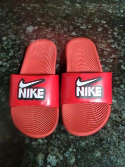 Nike Kawa Slides Toddler Boy's 12C Red/White Sandals