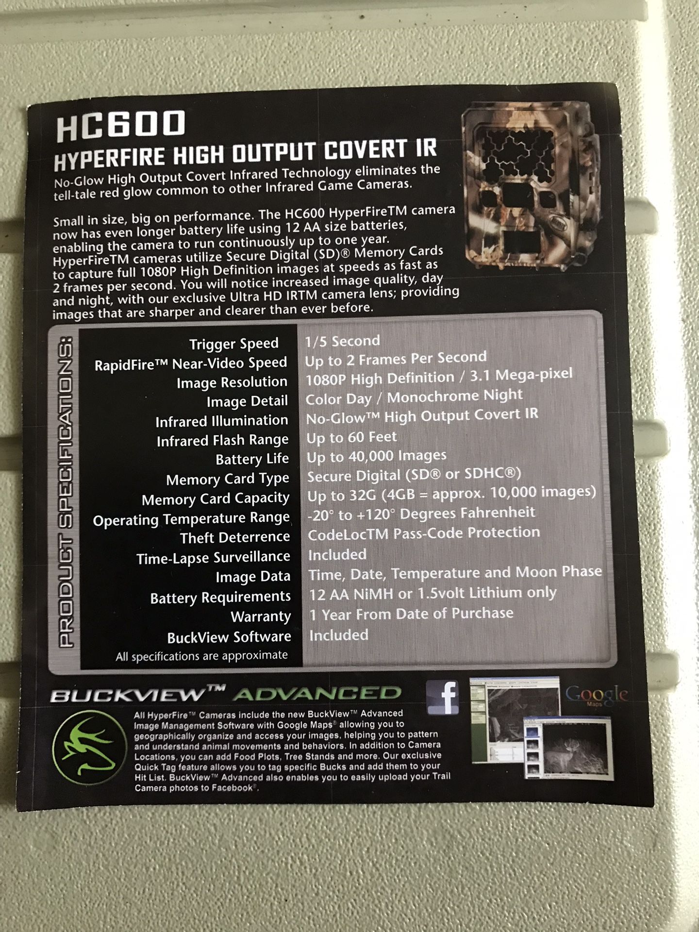 Reconyx Hyperfire High Performance IR Trail Camera