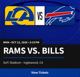 Rams Vs bills tickets 10/12/2026