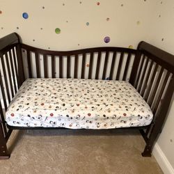 Infant To Toddler Convertible Bed With Mattress 