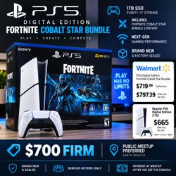 PS5 Digital Edition Fortnite Cobalt Star Bundle