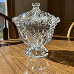 Covered Glass Candy Dish