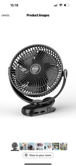 Brand new 12000mAh Clip on Fan 30H Longest Runtime, 8in Portable Fan Rechargeable, Ultra Quiet with Heavy-Duty Clamp, USB Desk Fans