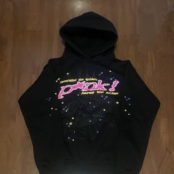 Sp5der P*nk Hoodie Black 