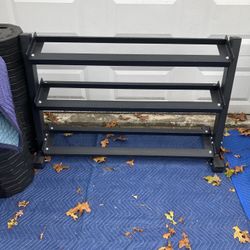 3 Tier Heavy Duty 60” Hudson Steel Dumbbell Rack - Commercial Quality