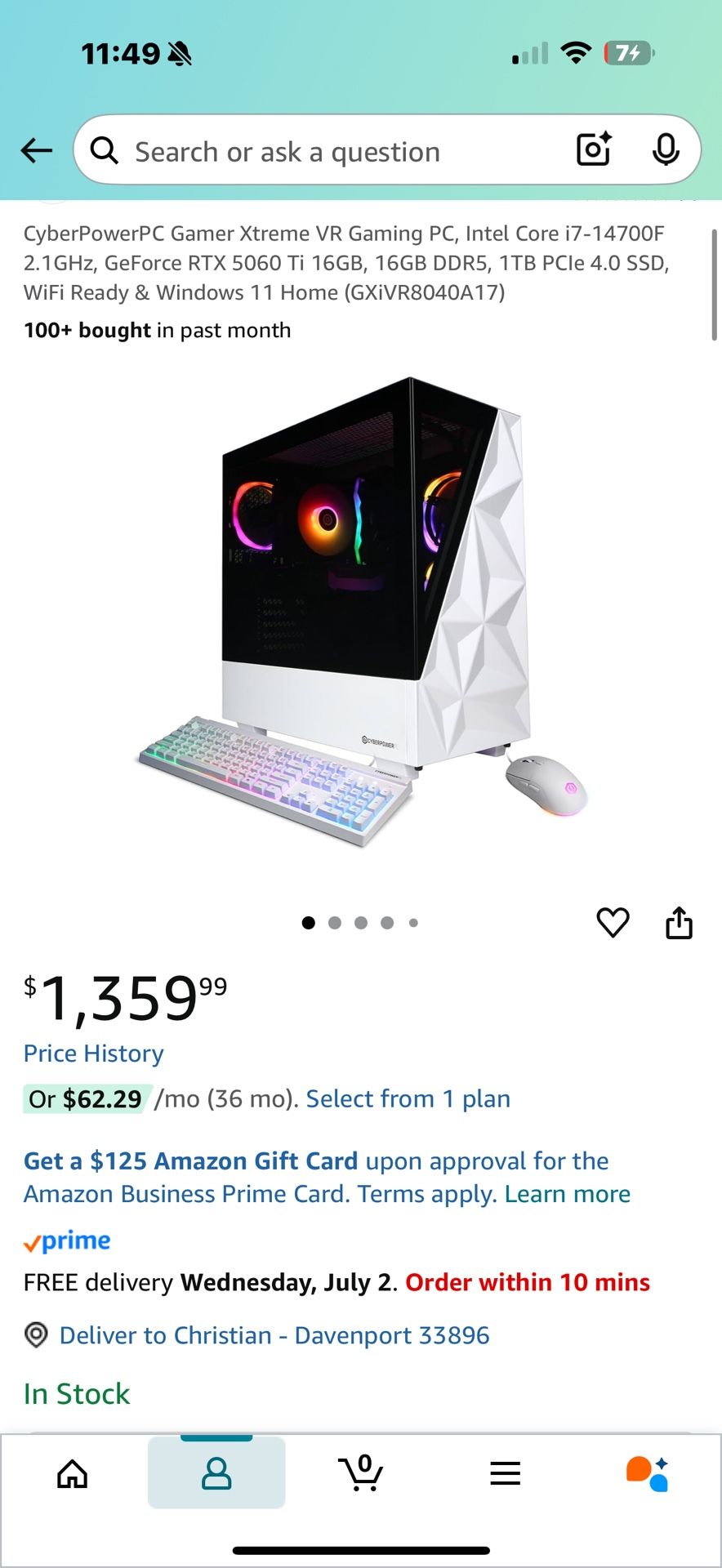 Cyberpower Gaming PC