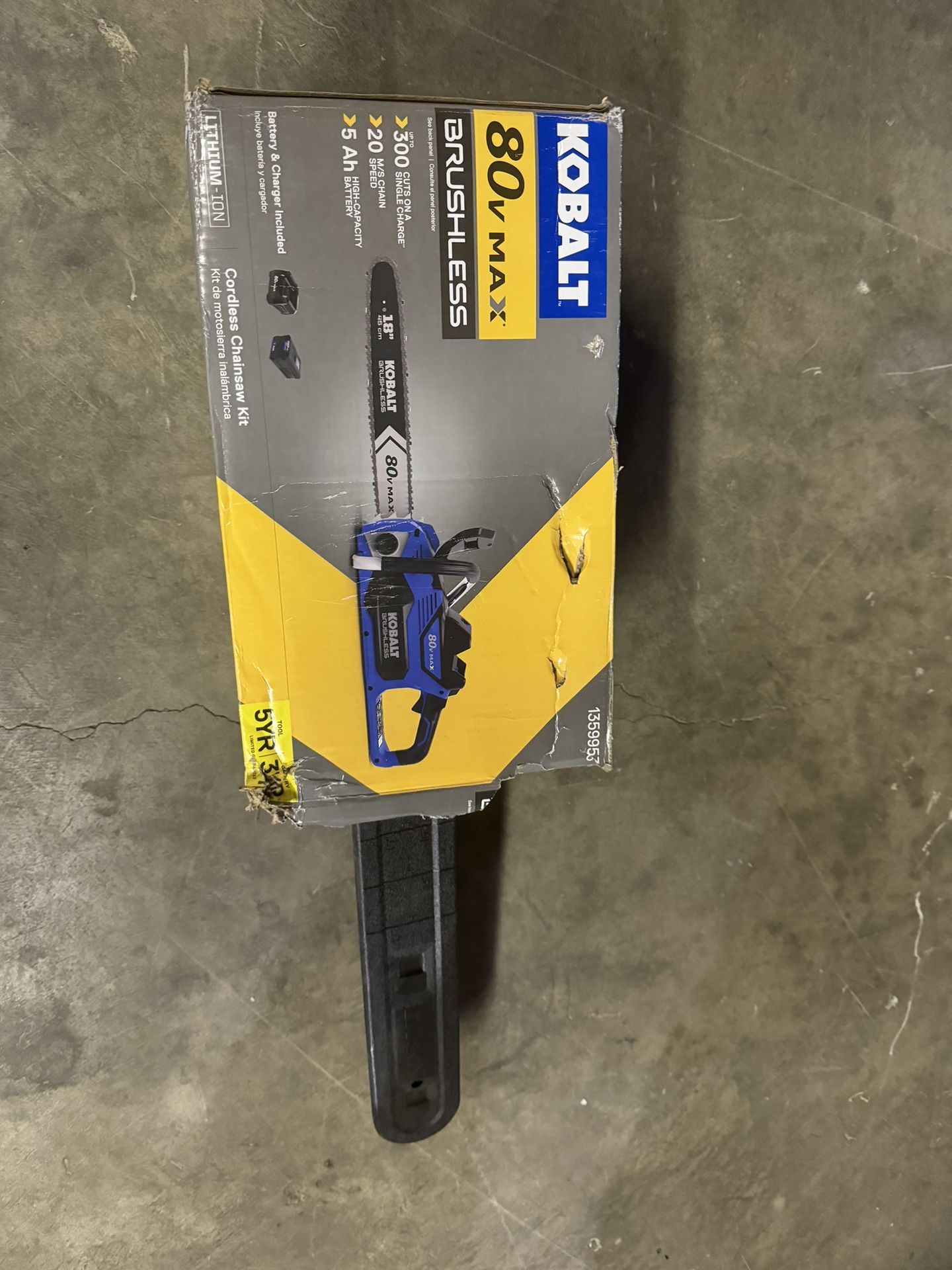Kobalt 80-volt 16-in Brushless Battery 2 Ah Chainsaw (Battery and Charger Included) Item #(contact info removed) | Model #KCS280B-06