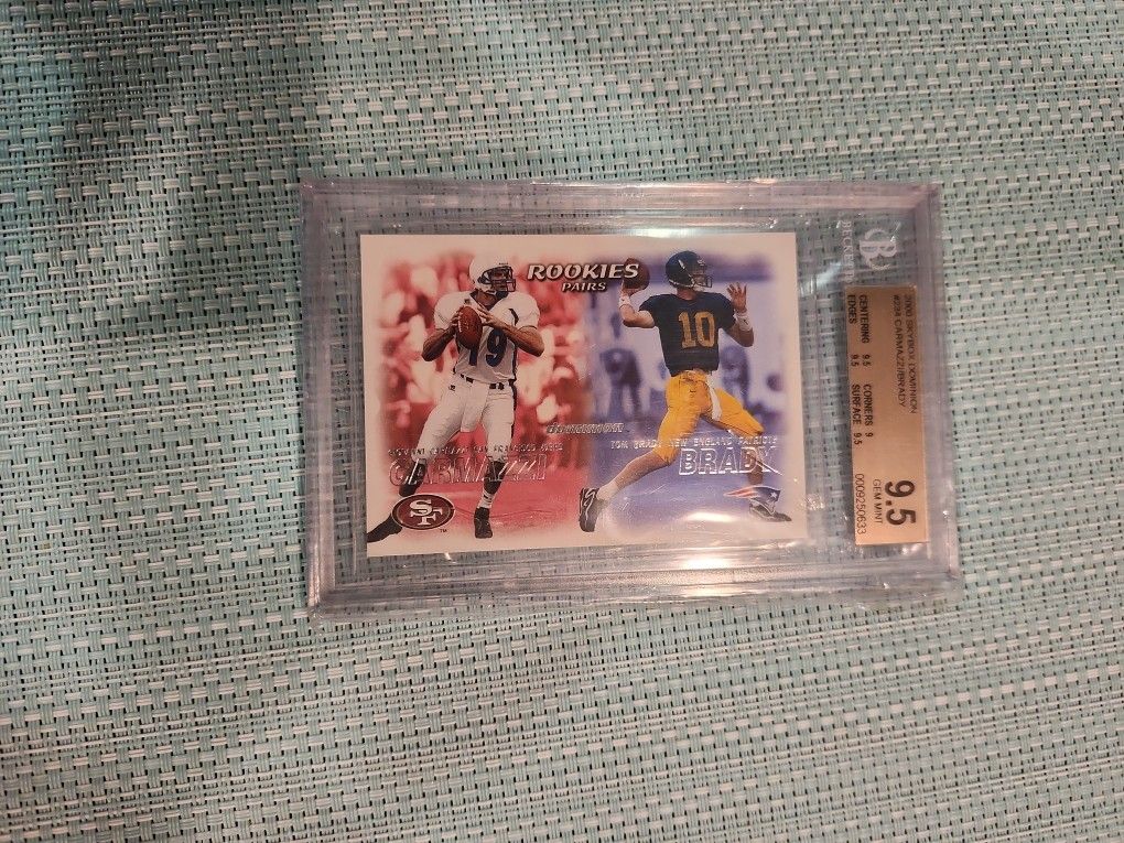 2000 Skybox Dominion Tom Brady/Carmazzi RC beckett 9.5